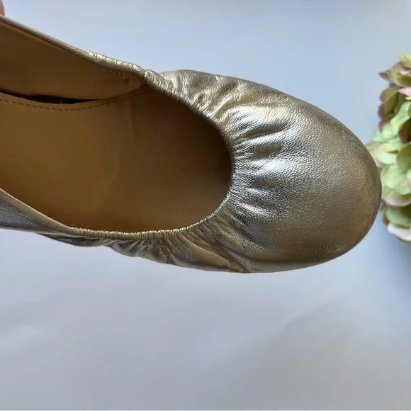 J.Crew Women's Gold Ballet Flats - Picture 4 of 4
